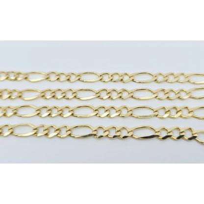 14K Yellow Gold Figaro Link Chain Necklace