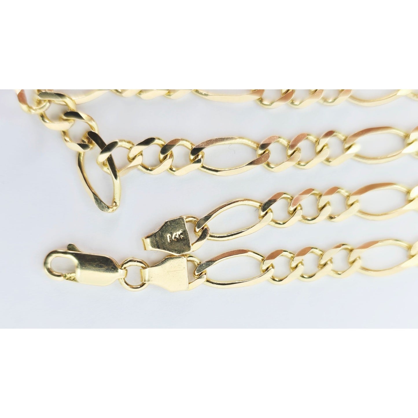 14K Yellow Gold Figaro Link Chain Necklace
