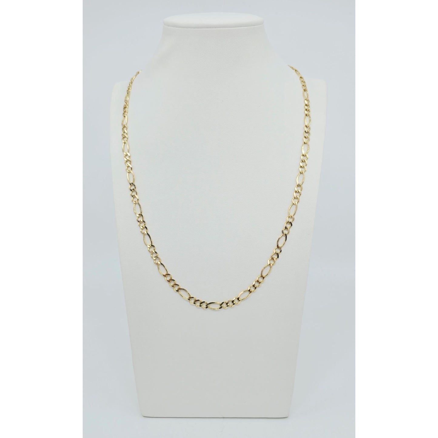 14K Yellow Gold Figaro Link Chain Necklace