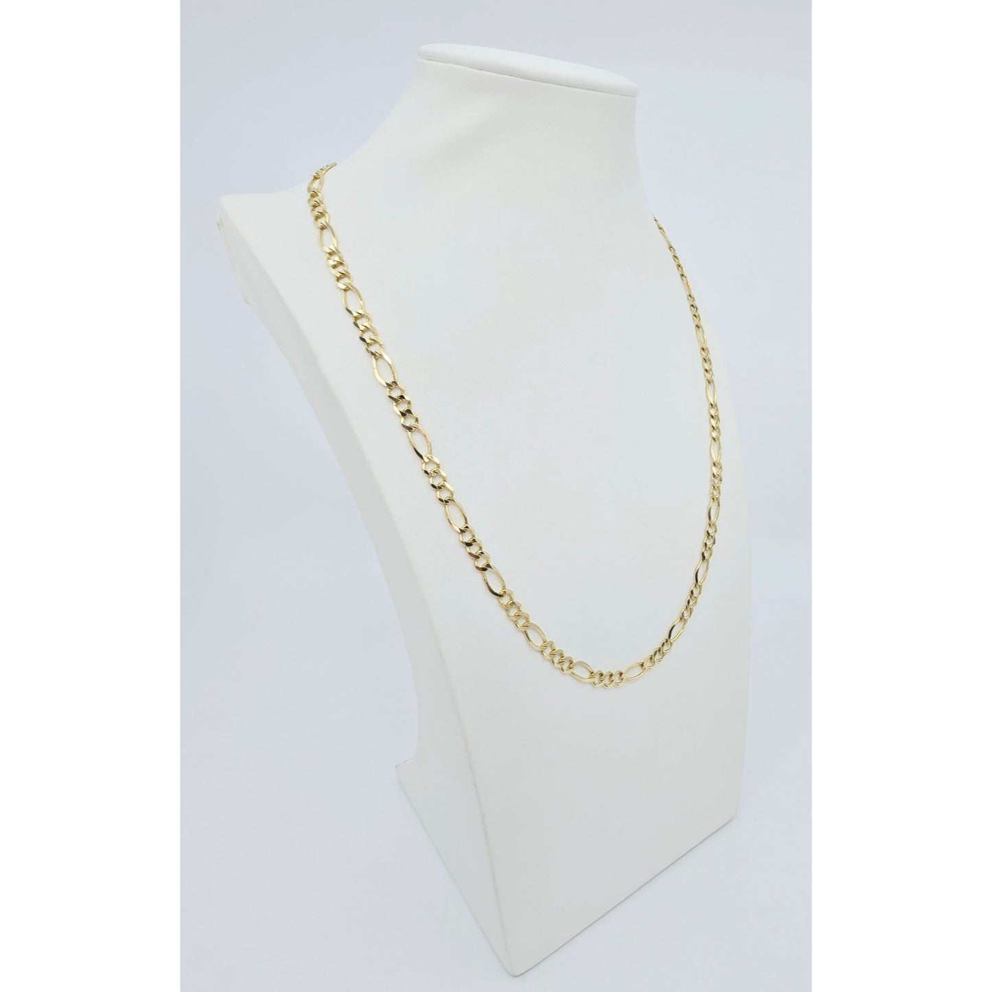 14K Yellow Gold Figaro Link Chain Necklace