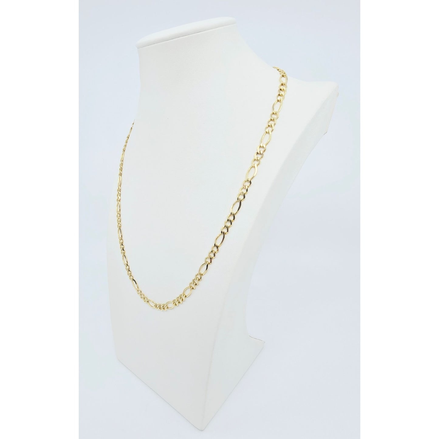 14K Yellow Gold Figaro Link Chain Necklace