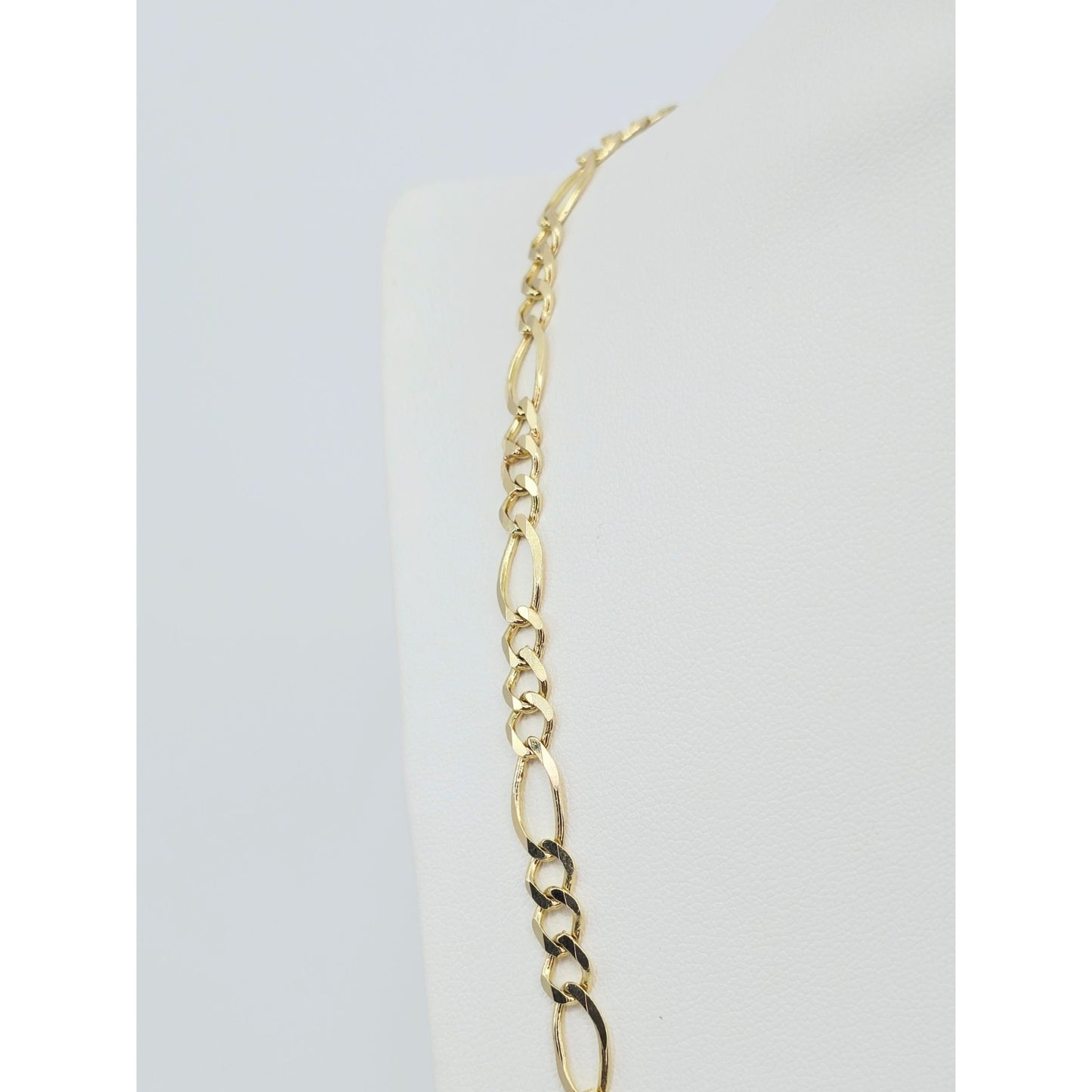 14K Yellow Gold Figaro Link Chain Necklace