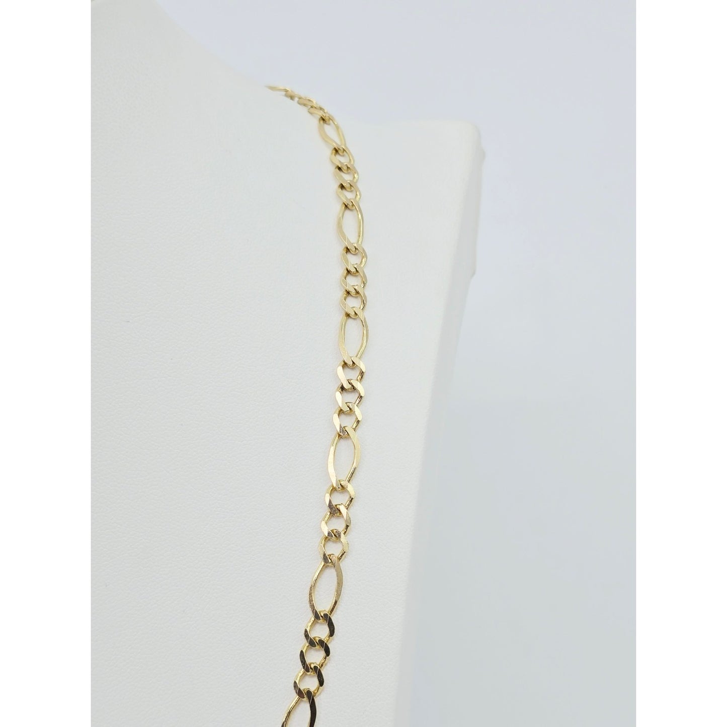 14K Yellow Gold Figaro Link Chain Necklace
