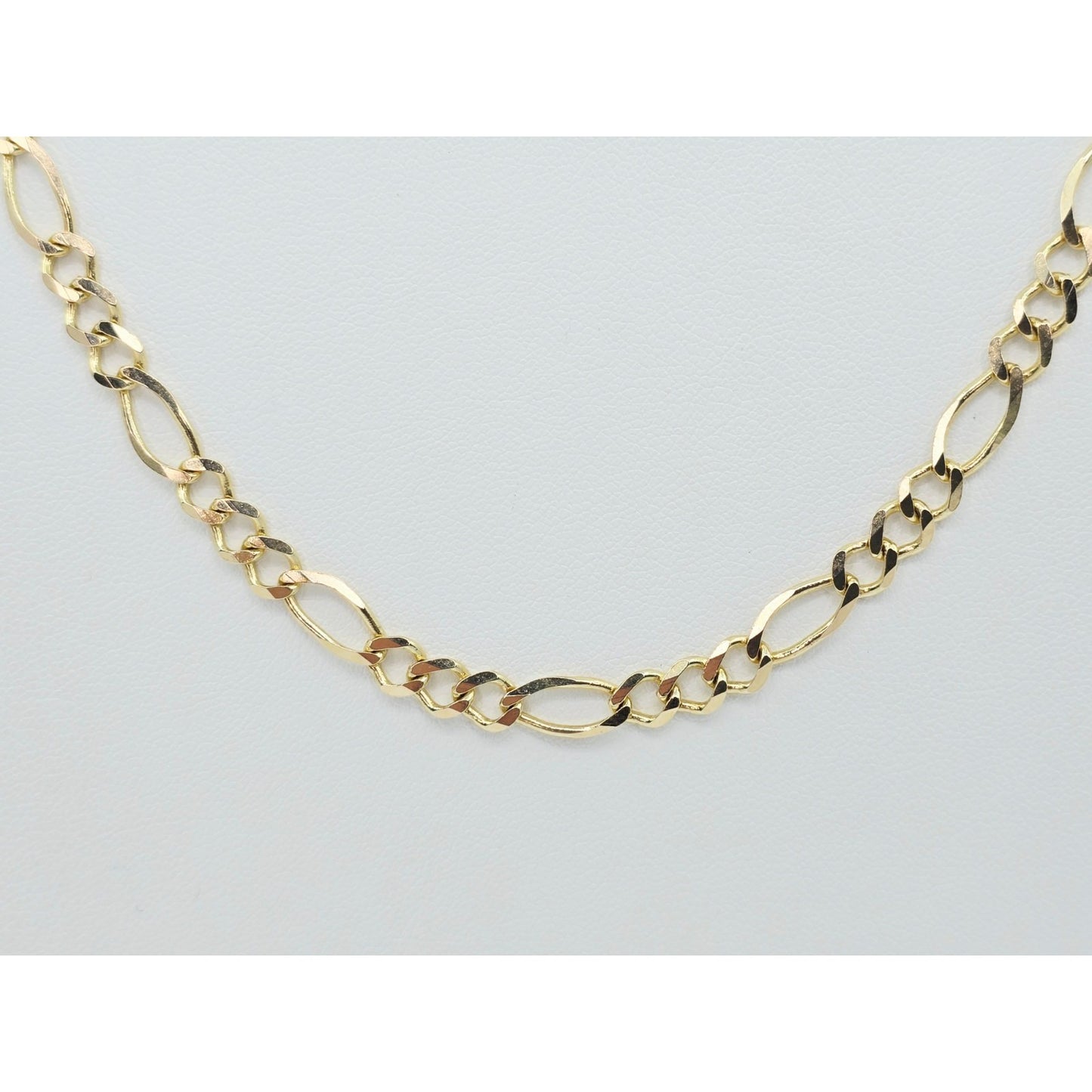 14K Yellow Gold Figaro Link Chain Necklace