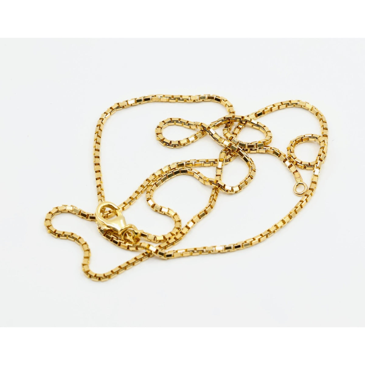 14K Yellow Gold Box Link Chain Necklace