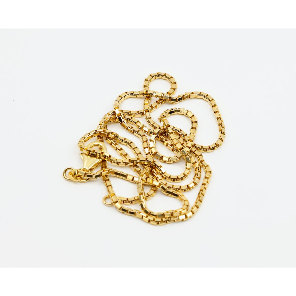 14K Yellow Gold Box Link Chain Necklace