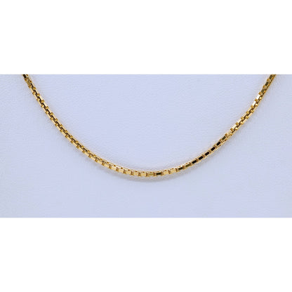 14K Yellow Gold Box Link Chain Necklace