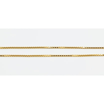 14K Yellow Gold Box Link Chain Necklace