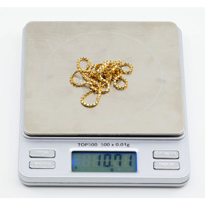14K Yellow Gold Box Link Chain Necklace