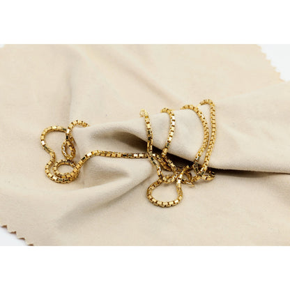 14K Yellow Gold Box Link Chain Necklace