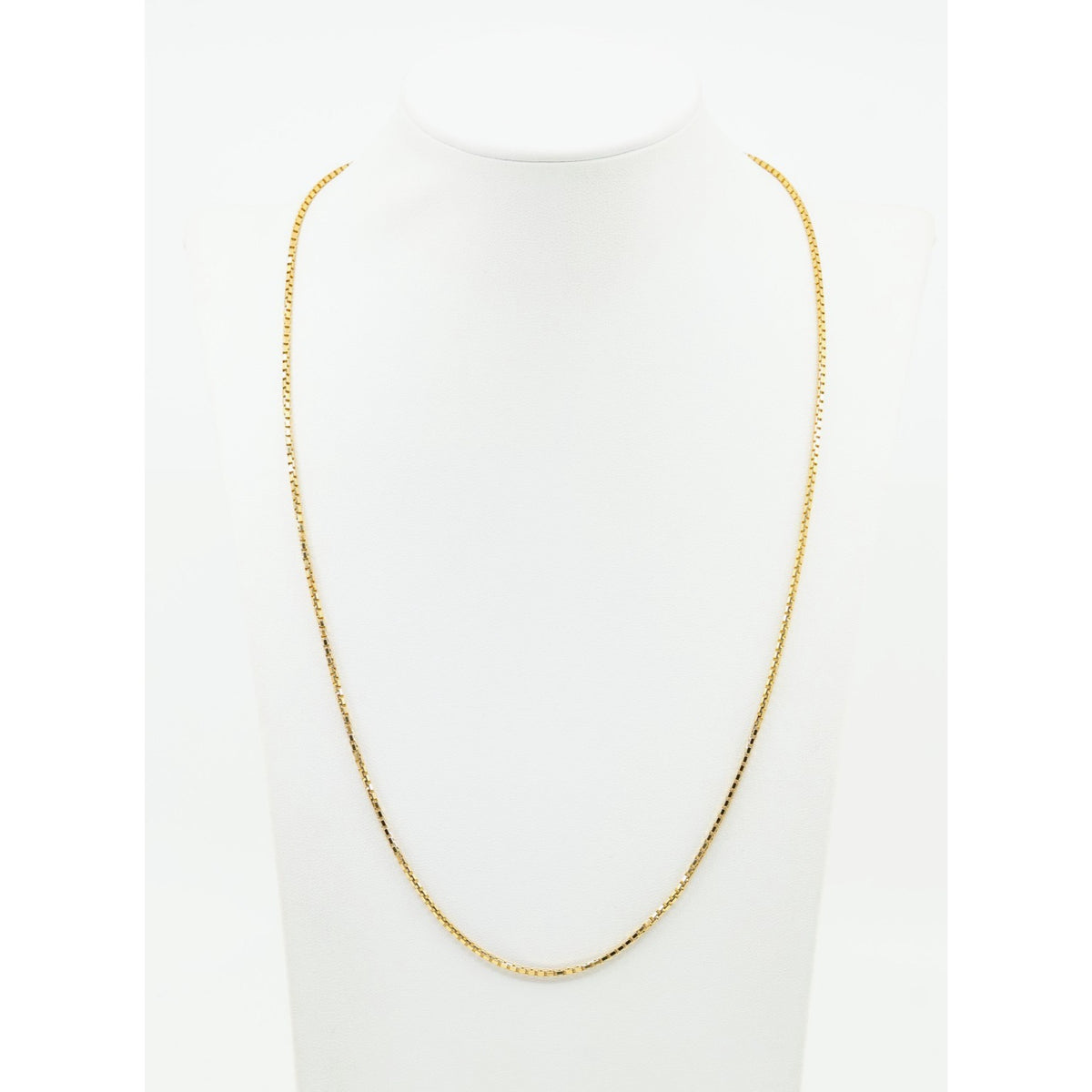 14K Yellow Gold Box Link Chain Necklace