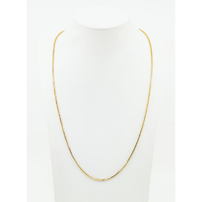 14K Yellow Gold Box Link Chain Necklace