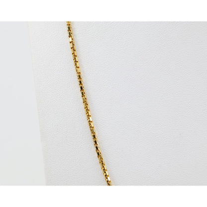 14K Yellow Gold Box Link Chain Necklace