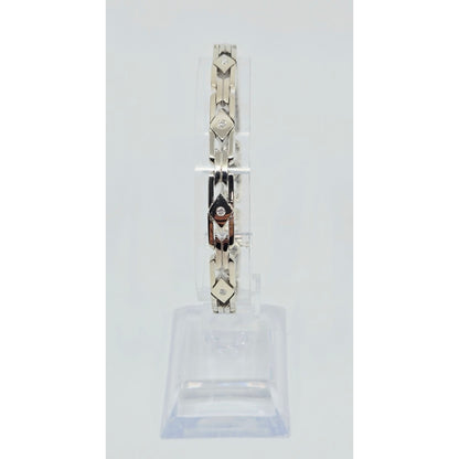 14K White Gold Diamond Custom Link Bracelet