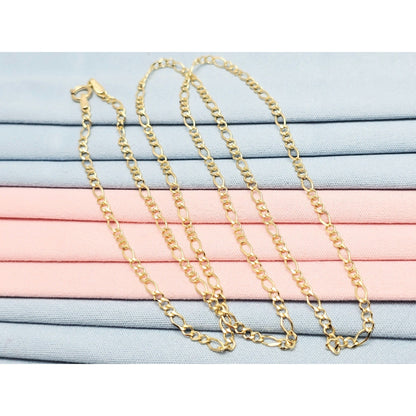 10K Yellow Gold Figaro Link Chain Necklace