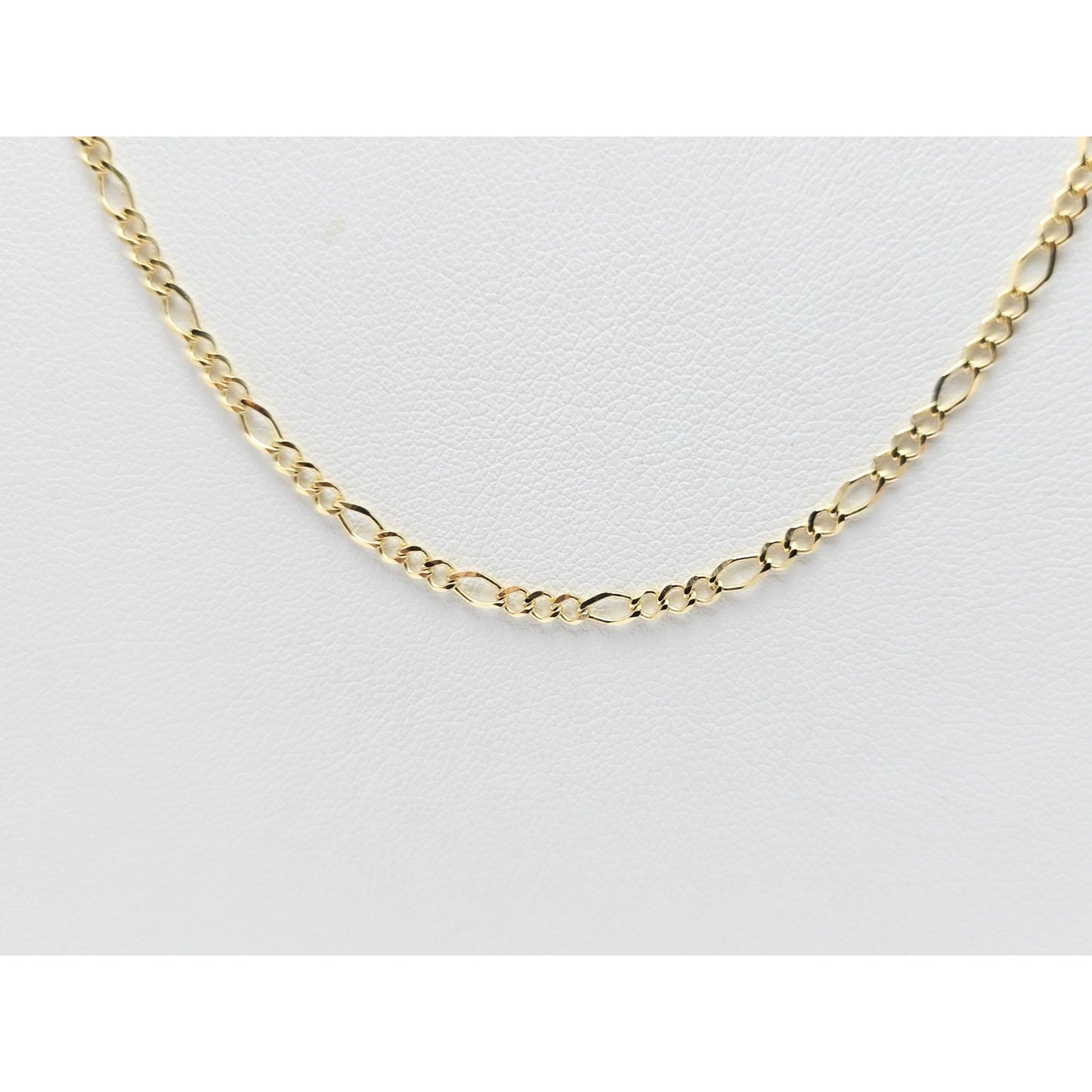 10K Yellow Gold Figaro Link Chain Necklace