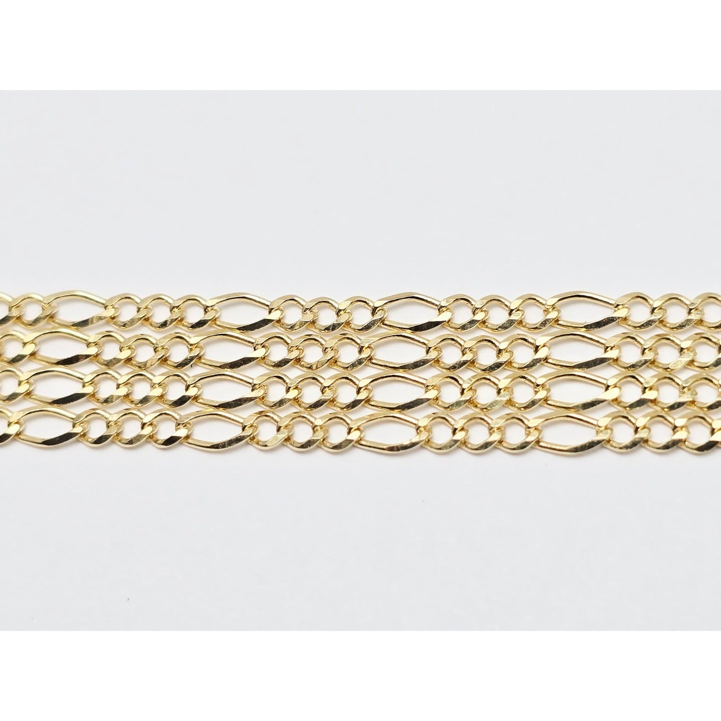 10K Yellow Gold Figaro Link Chain Necklace