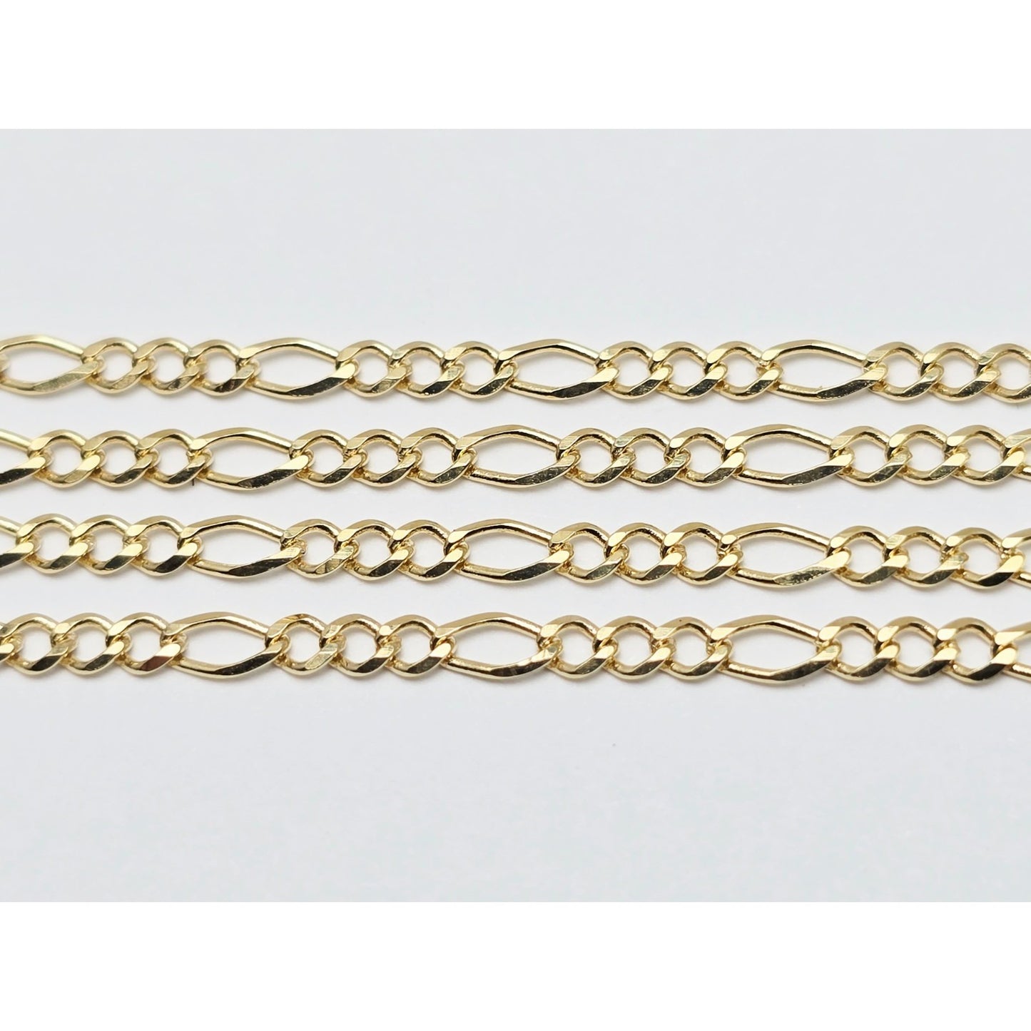 10K Yellow Gold Figaro Link Chain Necklace