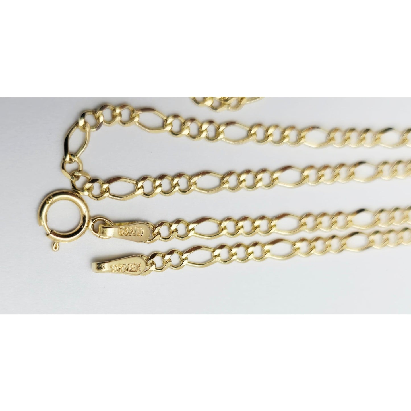 10K Yellow Gold Figaro Link Chain Necklace