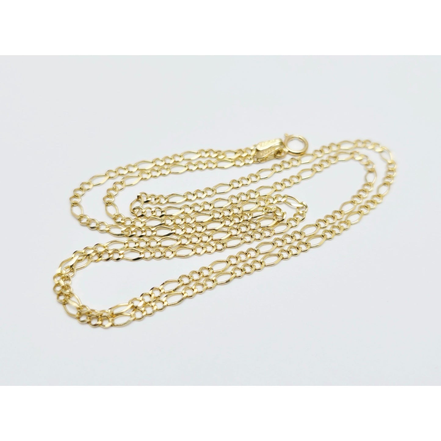 10K Yellow Gold Figaro Link Chain Necklace