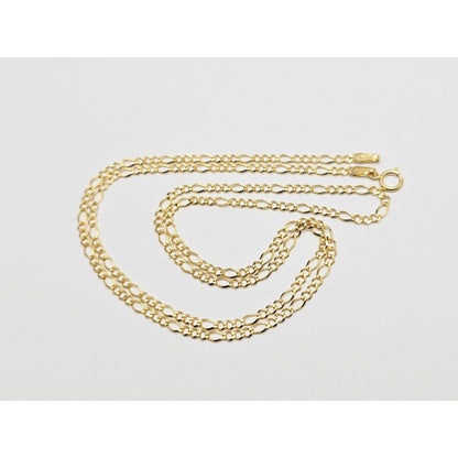 10K Yellow Gold Figaro Link Chain Necklace