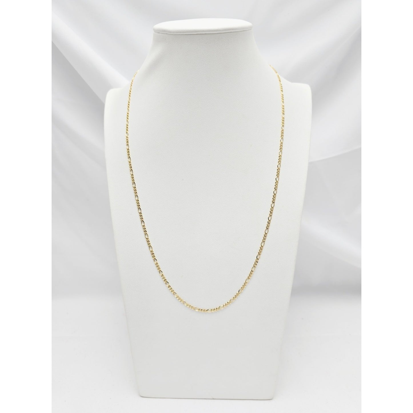 10K Yellow Gold Figaro Link Chain Necklace