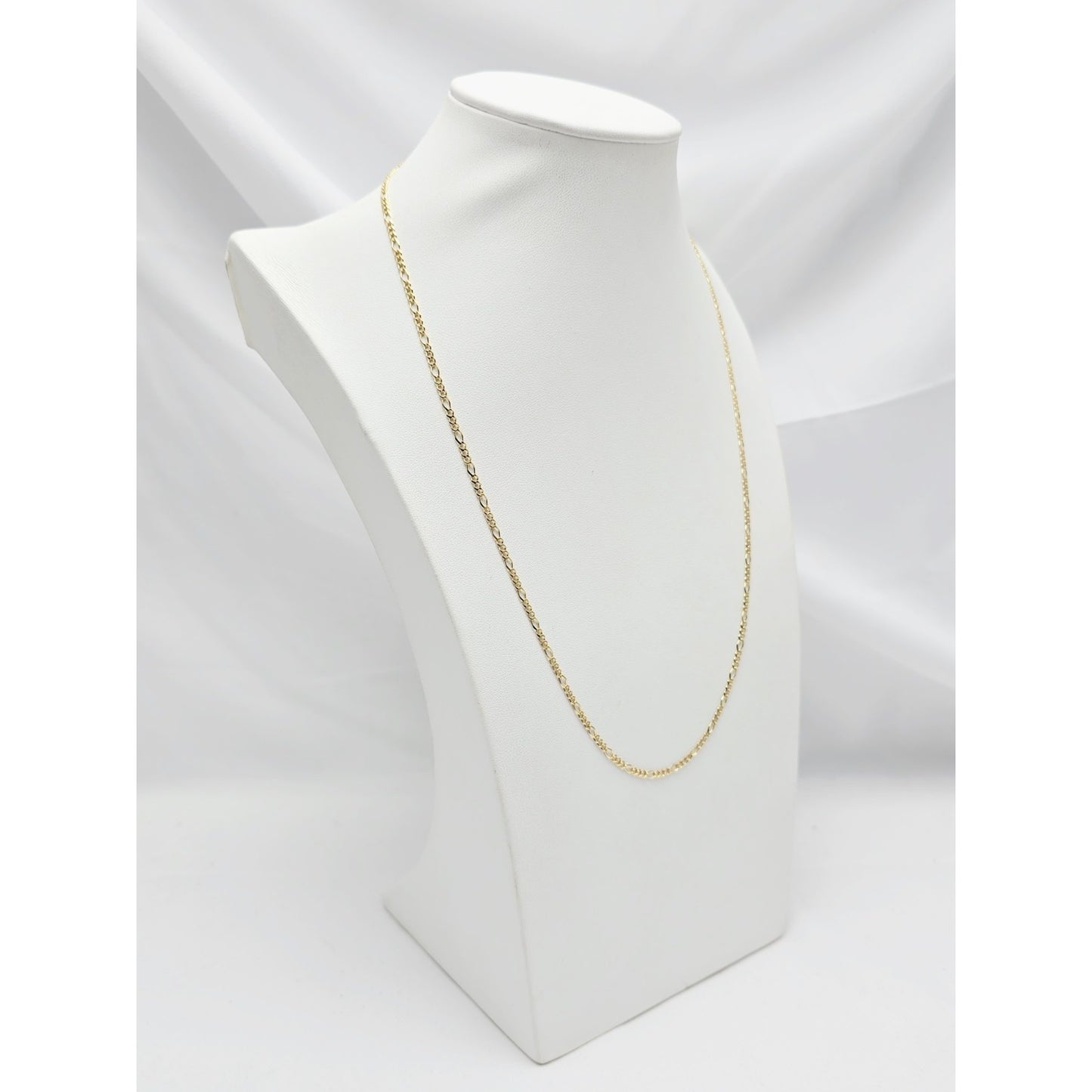 10K Yellow Gold Figaro Link Chain Necklace