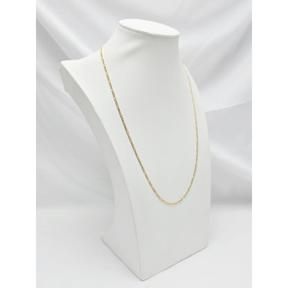 10K Yellow Gold Figaro Link Chain Necklace