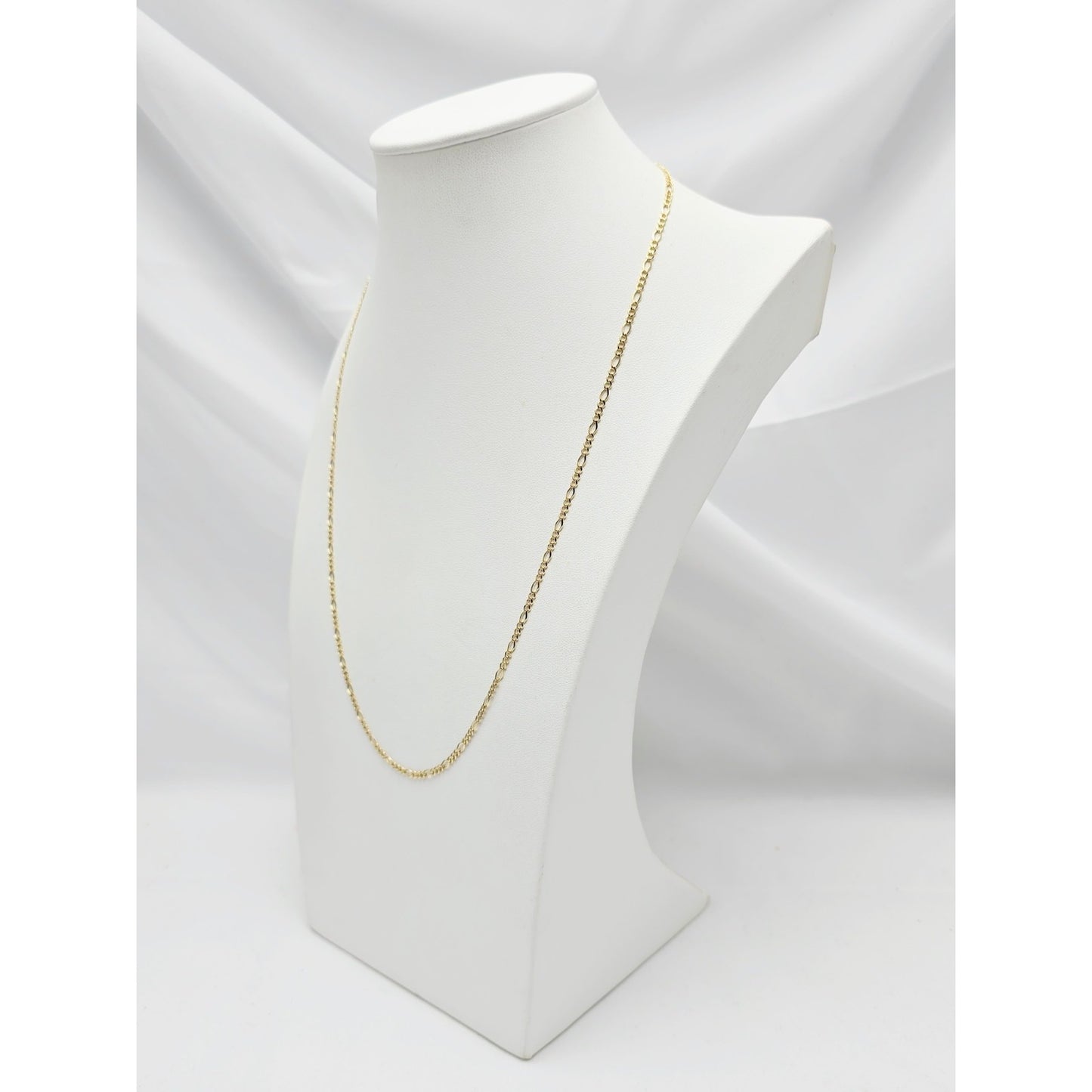 10K Yellow Gold Figaro Link Chain Necklace