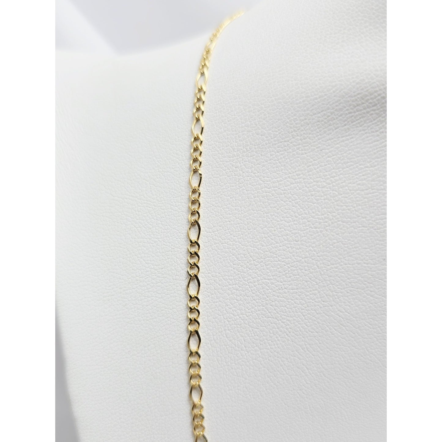10K Yellow Gold Figaro Link Chain Necklace