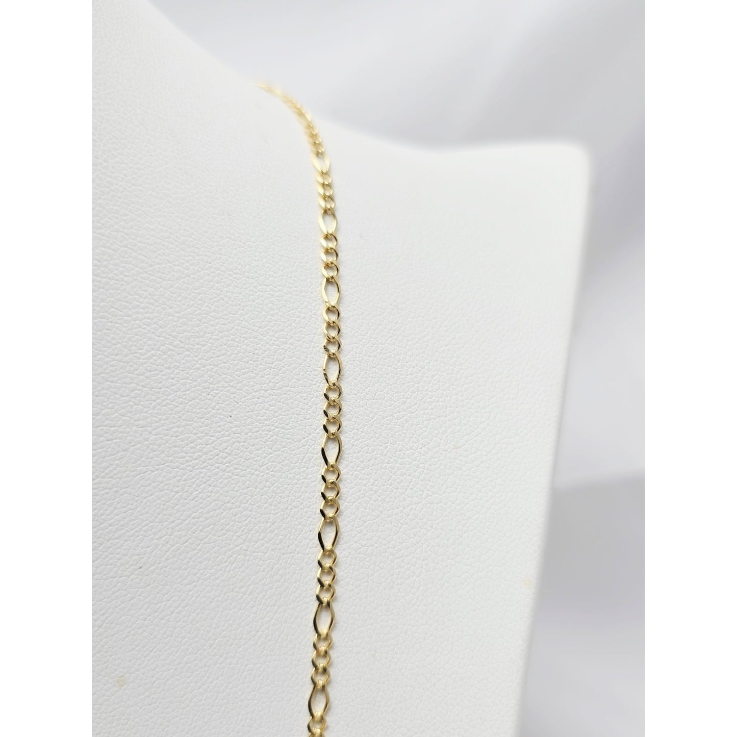10K Yellow Gold Figaro Link Chain Necklace