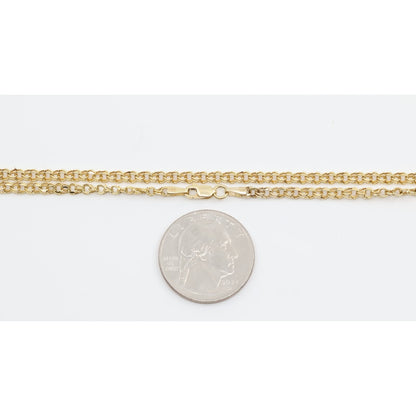 14K Yellow Gold Bismark Link Chain Necklace