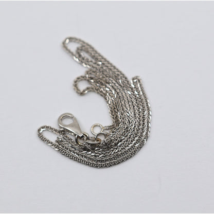 14K White Gold Franco Link Chain Necklace