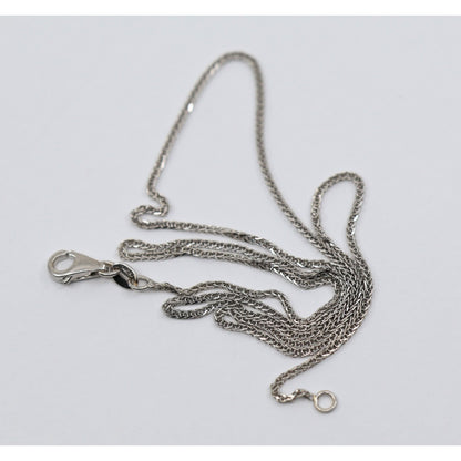 14K White Gold Franco Link Chain Necklace