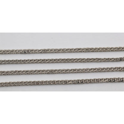 14K White Gold Franco Link Chain Necklace