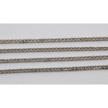 14K White Gold Franco Link Chain Necklace