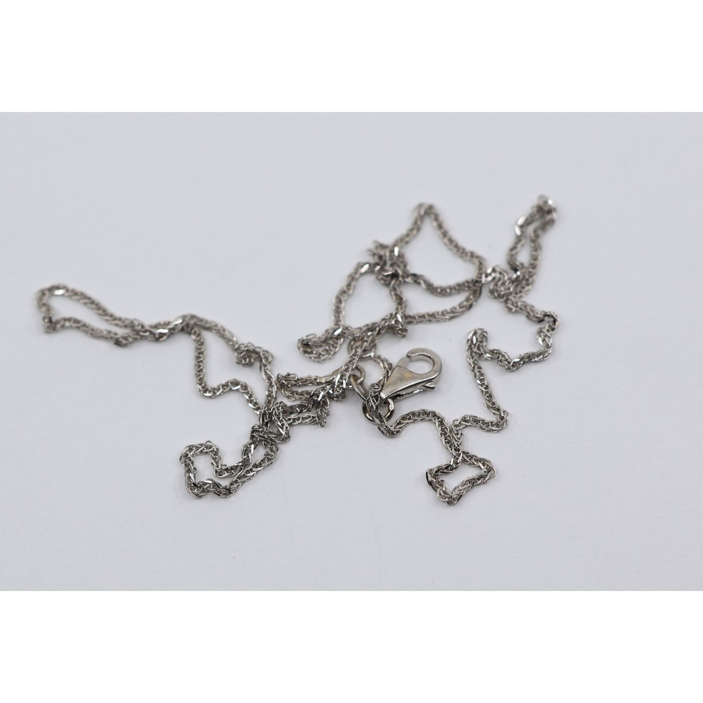14K White Gold Franco Link Chain Necklace