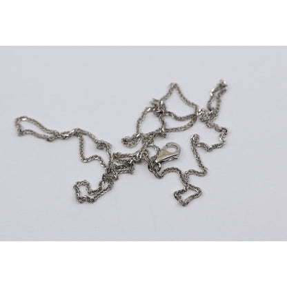14K White Gold Franco Link Chain Necklace