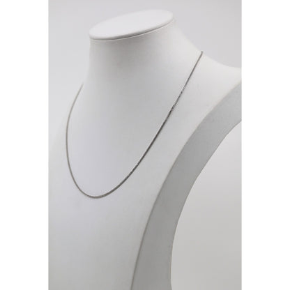 14K White Gold Franco Link Chain Necklace
