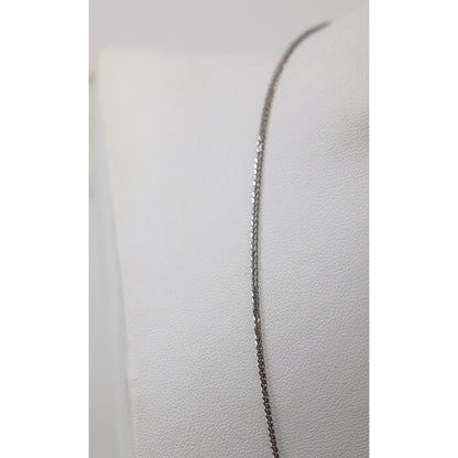 14K White Gold Franco Link Chain Necklace