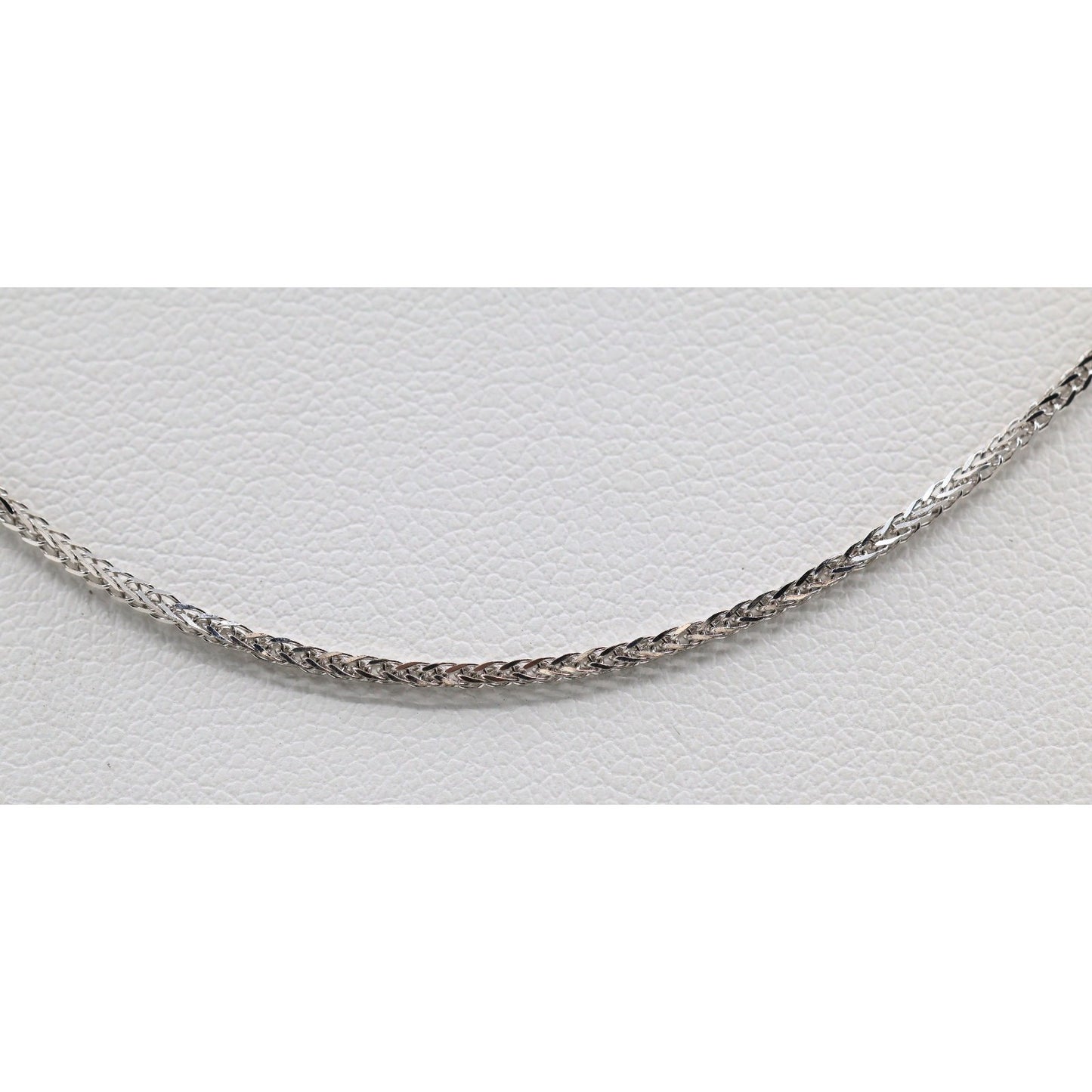 14K White Gold Franco Link Chain Necklace