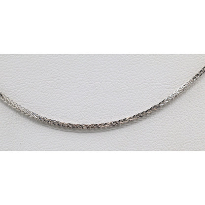 14K White Gold Franco Link Chain Necklace