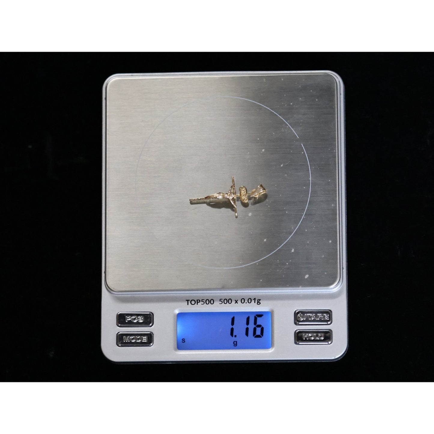 10K Yellow Gold Religious Jesus on Cross Charm Pendant