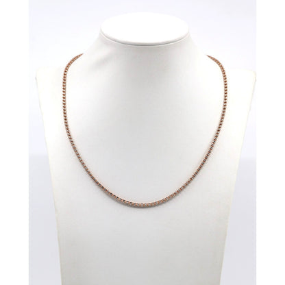 10K Two Tone Gold Diamond Cut Ice Link Chain Necklace