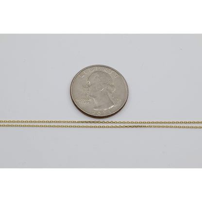 14K Yellow Gold Round Cut Solitaire Bezel Set CZ Pendant Chain Necklace