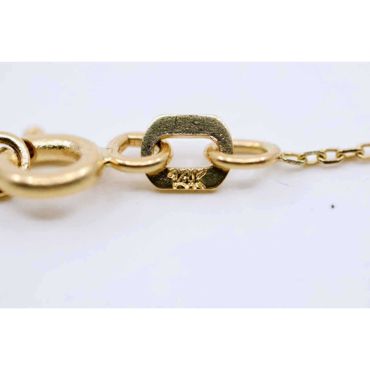 14K Yellow Gold Round Cut Solitaire Bezel Set CZ Pendant Chain Necklace
