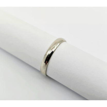 10K White Gold Polished Wedding Band Ring