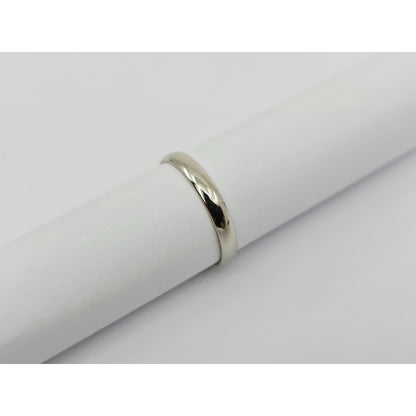 10K White Gold Polished Wedding Band Ring