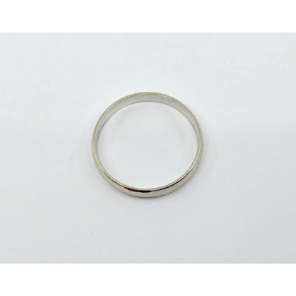 10K White Gold Polished Wedding Band Ring