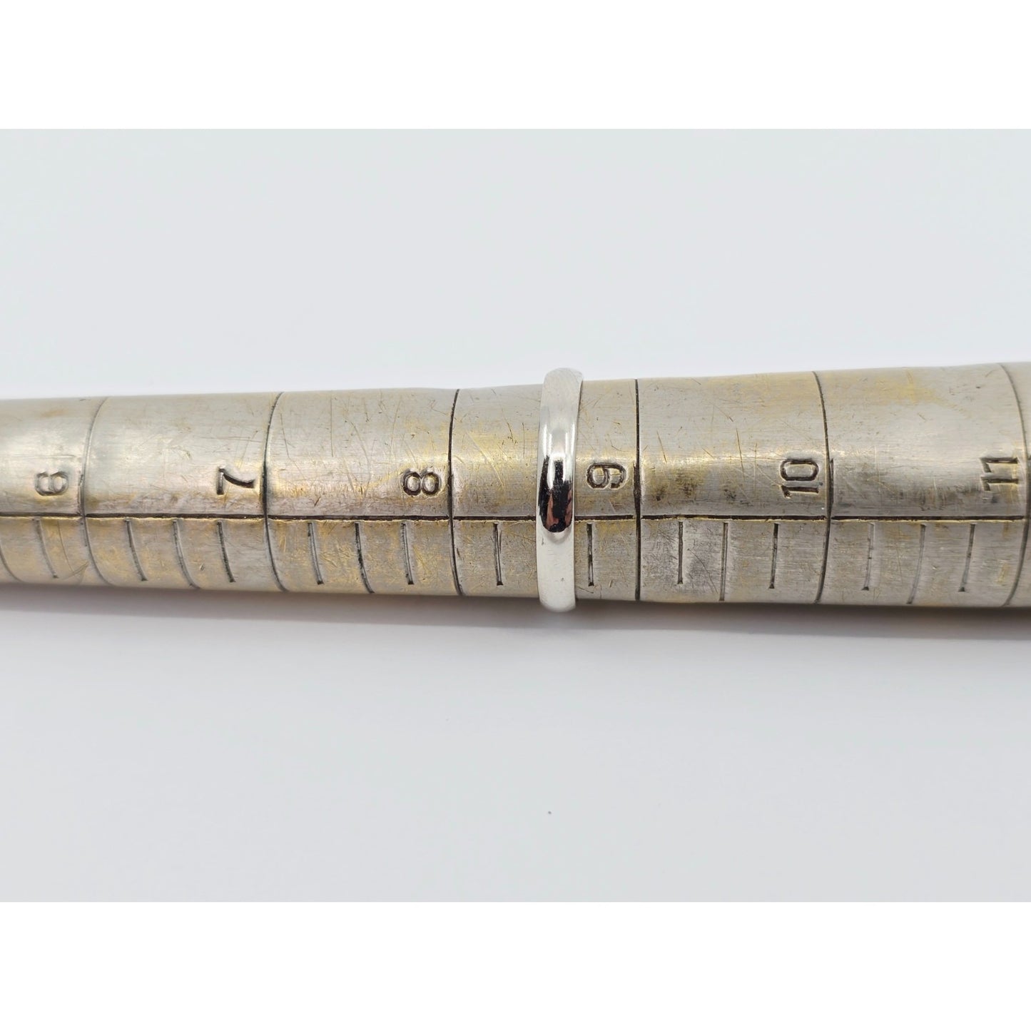 10K White Gold Polished Wedding Band Ring